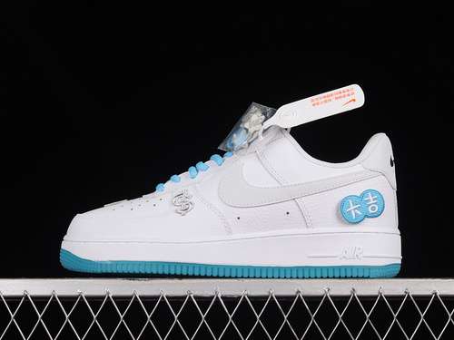 320KH0806168AIR FORCE 1 LOW 07 AUSPICIOUS WHITEWHITEBLUEWOMAN3639MAN4045