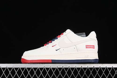 340XZ6188008AIR FORCE 1 07 LOW SUPREME OFF WHITEBLUEREDWOMAN3639MAN4045