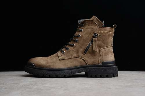 480GUCCI HIGH MARTIN BOOTS LIGHT BROWNLIGHT BROWNBLACKMAN3844
