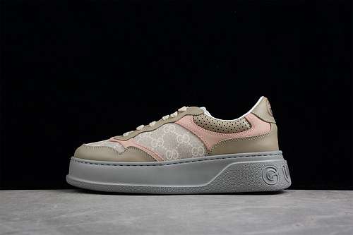 480GUCCI SCREENER GG HIGHTOP SNEAKER KHAKILIGHT GREYPINKWOMAN3540