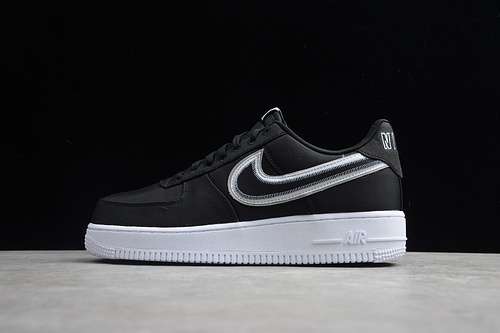 280CD0886001AIR FORCE 1 LOW REVERSE STITCH BLACKBLACKWHITEUNISEX3645