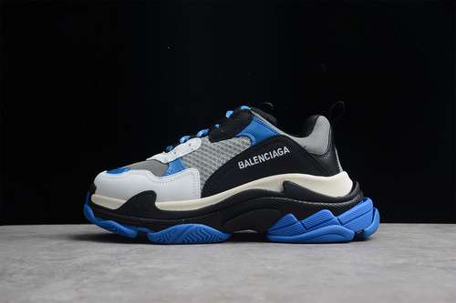 500W20C50107BALENCIAGA TRIPLE S GREYBLACKDARK BLUEWOMAN3539MAN4046