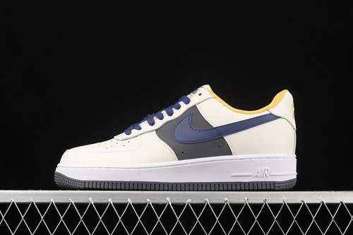 300CK7214101AIR FORCE1 LOW 07 BEIGEYELLOWNAVY BLUEWOMAN3639MAN4045