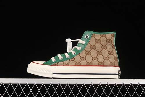 280169769CREMAKE CON GUCCI X CHUCK TAYLOR ALLSTAR HIGH BROWNGREENWHITEUNISEX3544