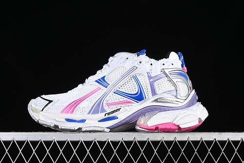 540W3RMU9554BALENCIAGA RUNNER KITH FOURCOLOR 70 WHITESILVERBLUEPINKUNISEX3546