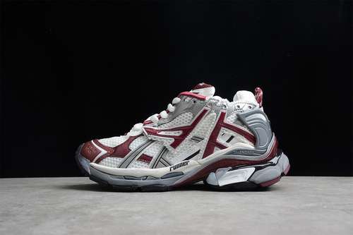 750677402W3RBB9069BALENCIAGA RUNNER GREYWHITEREDWOMAN3539MAN4046