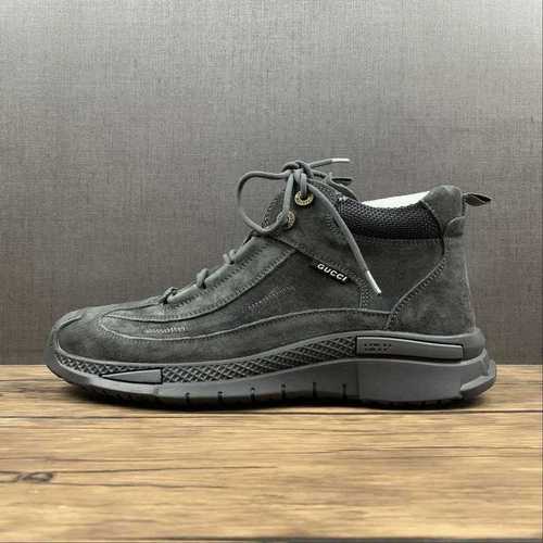 400GUCCI MID MARTIN BOOTS GREYGREYGREYMAN3844