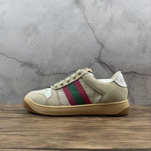 380GUCCI SCREENER SNEAKERS LIGHT KHAKIGREENREDWOMAN3540