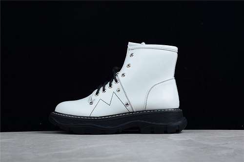 400ALEXANDER MCQUEEN BOOTS HIGH WHITEWHITEBLACKWOMAN3540