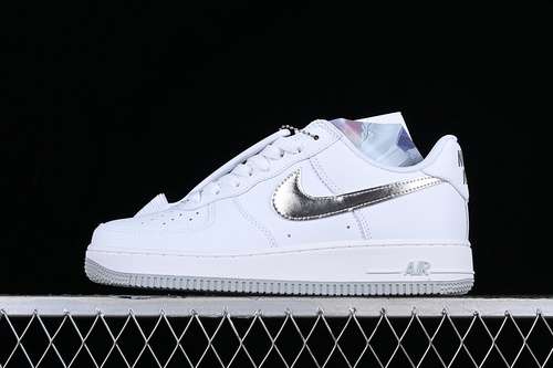 280DZ6755100AIR FORCE 1 LOW COLOR OF THE MONTH WHITEMETALLIC SILVERMETALLIC GOLD