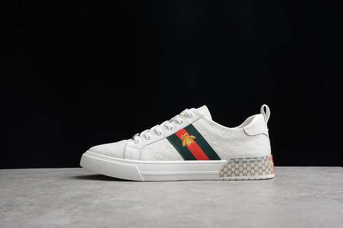 480GUCCI ACE EMBROIDERED LOWTOP SNEAKER WHITENAVY BLUEGOLDREDMAN3844