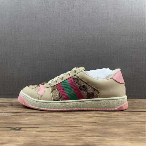 4505704439Y9209666GUCCI SCREENER SHOES KHAKIPINKGREENWOMAN3540