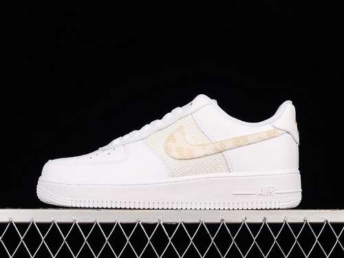 300CZ0270110AIR FORCE 1 LOW FLOWER SWOOSH WHITEWHITEGOLDWOMAN35539MAN4045