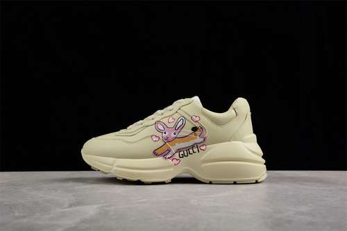 420GUCCI RHYTON VINTAGE TRAINER SNEAKER BEIGEBEIGEPINKWOMAN3539