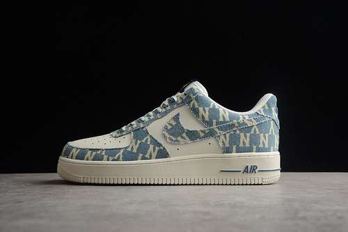 340CW1888602MLB X AIR FORCE 1 LOW 07 DENIM BLUEWHITEBLACKWOMAN3639MAN4045