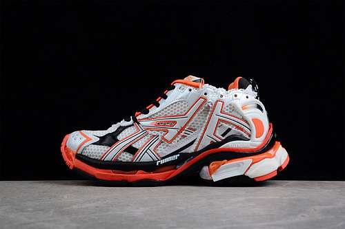 700677402W3RB79051BALENCIAGA RUNNER SNEAKER WHITEORANGEBLACKWOMAN3539MAN4046