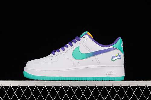 340BS8873806AIR FORCE 1 LOW 07 SPRITE WHITEPURPLEGREENWOMAN3639MAN4045