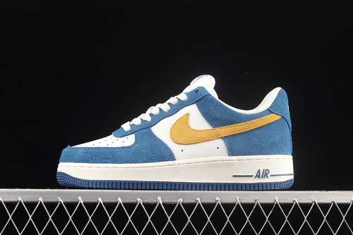340BQ8988103AIR FORCE 1 LOW 07 BEIGEBLUEYELLOWWOMAN3639MAN4045