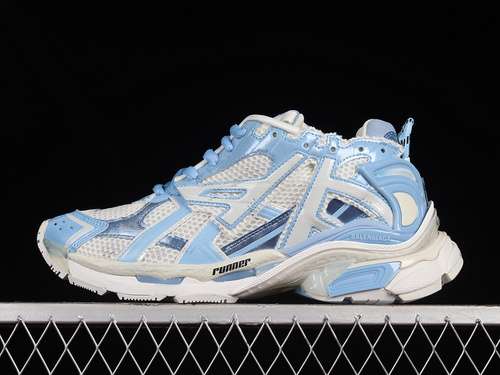 600W3RB29744BALENCIAGA RUNNER KITH FOURCOLOR 70 21SS WHITESKY BLUEBLACKUNISEX3546