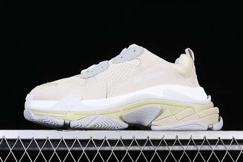 460W2FW49790BALENCIAGA TRIPLE S VINTAGE DADDY SHOES WHITEBEIGEWOMAN3539MAN4046