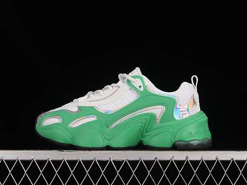 280T12W311601FWAFUSION CASUAL THICK SOLED DAD SHOES WHITEGREENWOMAN35540