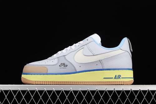 300CV3039102AIR FORCE 1 LOW BLUE POT COOKIES LIGHT GRAYKHAKILIGHT BLUEYELLOW