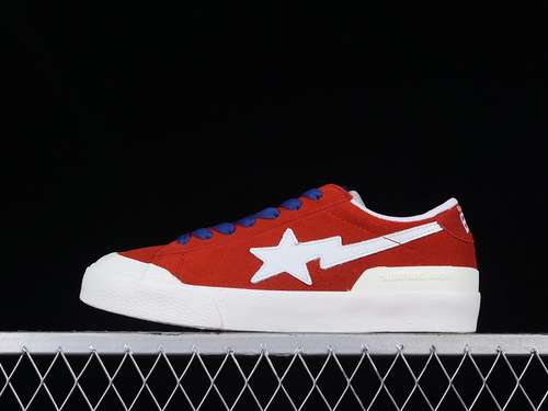 320M191013A BATHING APE MAD STA SNEAKERS REDWHITEDARK BLUEWOMAN3639MAN4045