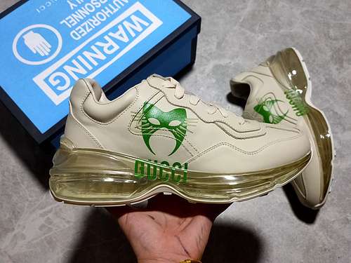 550GUCCI AIR CUSHION DADSHOES BEIGEBEIGEGREENMAN4044