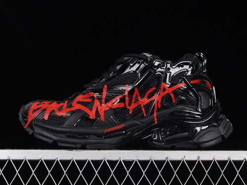630W3RA11000BALENCIAGA RUNNER KITH FOURCOLOR BLACKBLACKREDWOMAN3539MAN4046