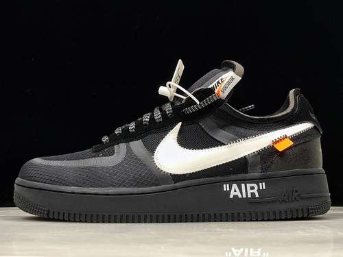 AO4606001ST FORCE 1 LOW X OW BLACKWHITECONEBLACKMAN4045