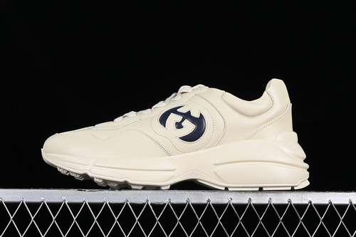 630UPG709567GUCCI RHYTON VINTAGE TRAINER SNEAKER GREYBLACKWOMAN3539MAN4044