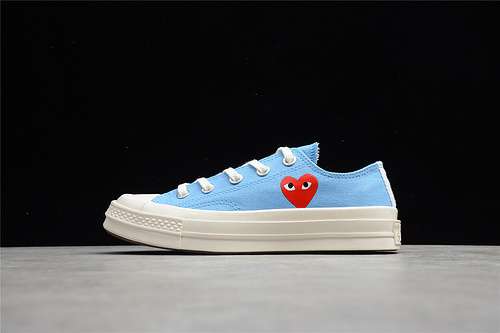 190168303CCOMME DES GARÇONS PLAY X CHUCK TAYLOR ALLSTAR 70S LOW BRIGHT BLUEREDWHITE