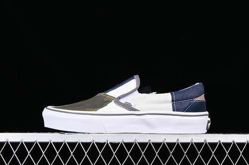 200VN0000SHCMACLASSIC SLIP ON PATCHWORK BROWNBLUEWHITEGRAYWOMAN3539MAN4044