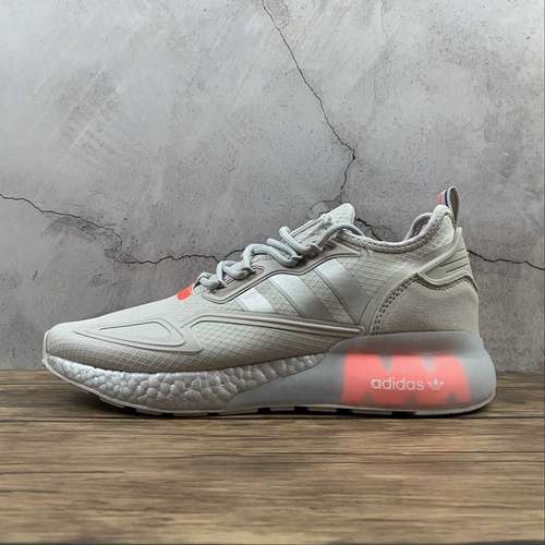 320FX7028ZX 2K BOOST SHOES GREY ONESILVER METALLICSOLAR REDMAN3945