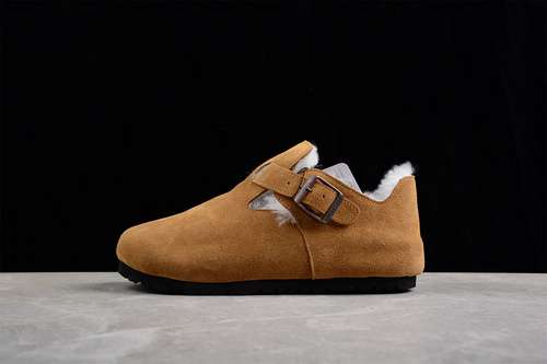 4001014963BIRKENSTOCK LONDON SHEARLING SUEDE LEATHER LIGHT BROWNIGHT BROWNWHITE3540
