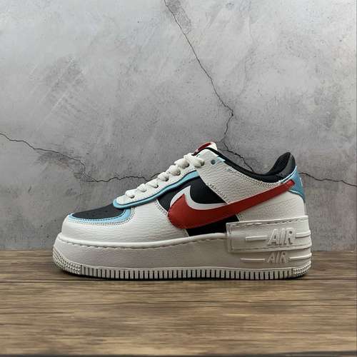 280DA4291100AIR FORCE 1 SHADOW SUMMIT WHITEBLEACHED AQUABLACKCHILE REDWOMAN3540