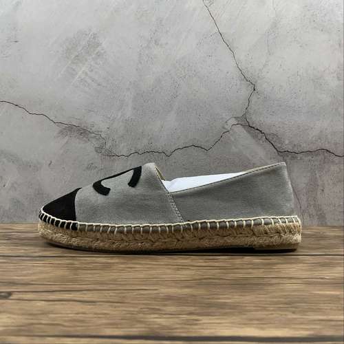 280CHANEL FISHERMAN SHOES DARK GREYBLACKGREYWOMAN3540