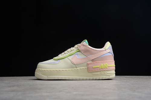 300CI0919700AIR FORCE 1 SHADOW CASHMEREPURE VIOLETPINK OXFORDPALE CORALWOMAN3639