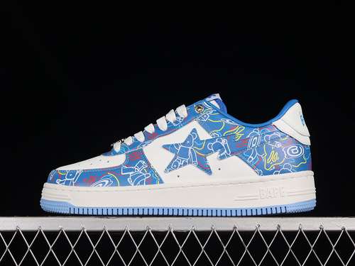 3401H73191913HUMAN MADE BAPE STA SK8 TO NIGO BLUEWHITEMULTICOLORWOMAN3639MAN4045