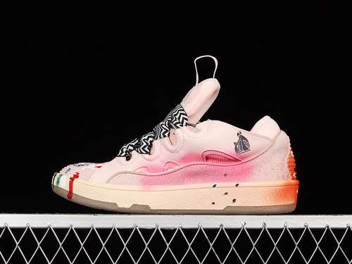 600LANVIN CURB CASUAL SHOES ORANGEPINKBLACKWOMAN3539MAN4045
