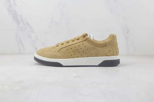 340CHANEL 2022 BOARD SHOES LIGHT KHAKIWHITEBLACKWOMAN3540