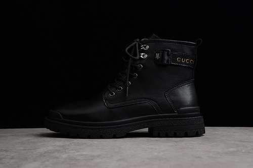 480GUCCI CASUAL MARTIN BOOTS BLACKBLACKBLACKMAN3844
