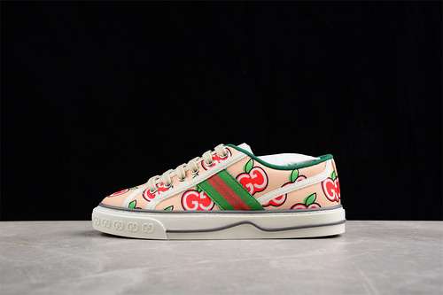 500GUCCI TENNIS 1977 PRINT SNEAKER PINKGREENWHITEWOMAN3539