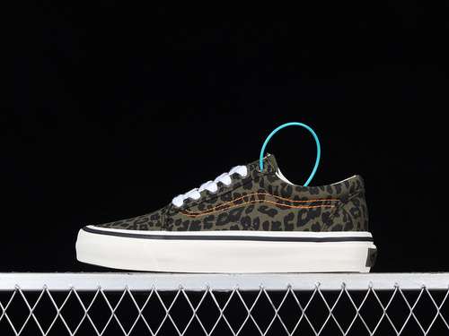 250VN0A54F3AWAANAHEIM FACTORY OLD SKOOL 36 DX DARK GREENLEOPARD PRINTBLACKUNISEX3544