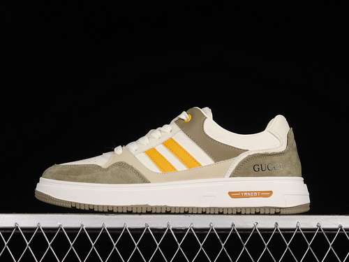 3809Y9209666GUCCI CASUAL TRENDY SNEAKERS ARMY GREENWHITEORANGEMAN3944