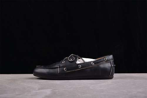 340MIUMIU 2024SS SPRING SUMMER CATWALKS LACEUP DRIVING LOAFERS BEANIE SHOES BLACKWOMAN3540