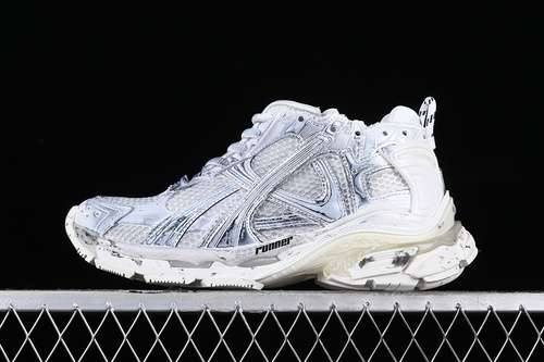 600W3RNY0120BALENCIAGA RUNNER KITH FOURCOLOR WHITEGREYSILVERWOMAN3539MAN4046