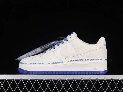 320QA1127811UNINTERRUPTED AIR FORECE 1 LOW 07 MORE THAN WHITEWHITEDARK BLUEUNISEX3645