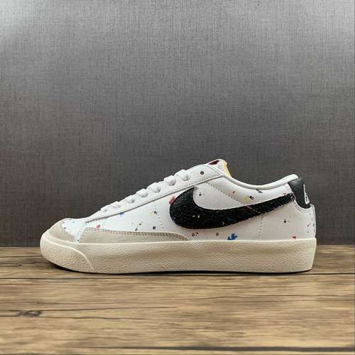 【240】[DJ1517-100]-[BLAZER LOW 77 PAINT SPLATTER WHITE/WHITE/SAIL/BLACK]-[WOMAN:36-39]-[MAN:40-45]