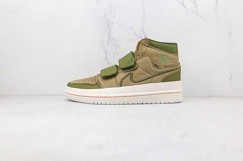 【360】[AQ7924-305]-[AIR JORDAN 1 RETRO HIGH DOUBLE STRAP OLIVE CANVAS LIGHT BONE-CONE]-[UNISEX:36-46]